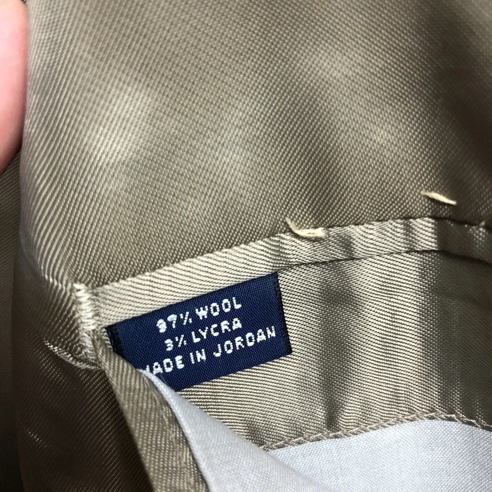 Brooks Brothers 346 Blazer Mens 50 M Tan Wool Stretch 3 Button Sport Coat Jacket
